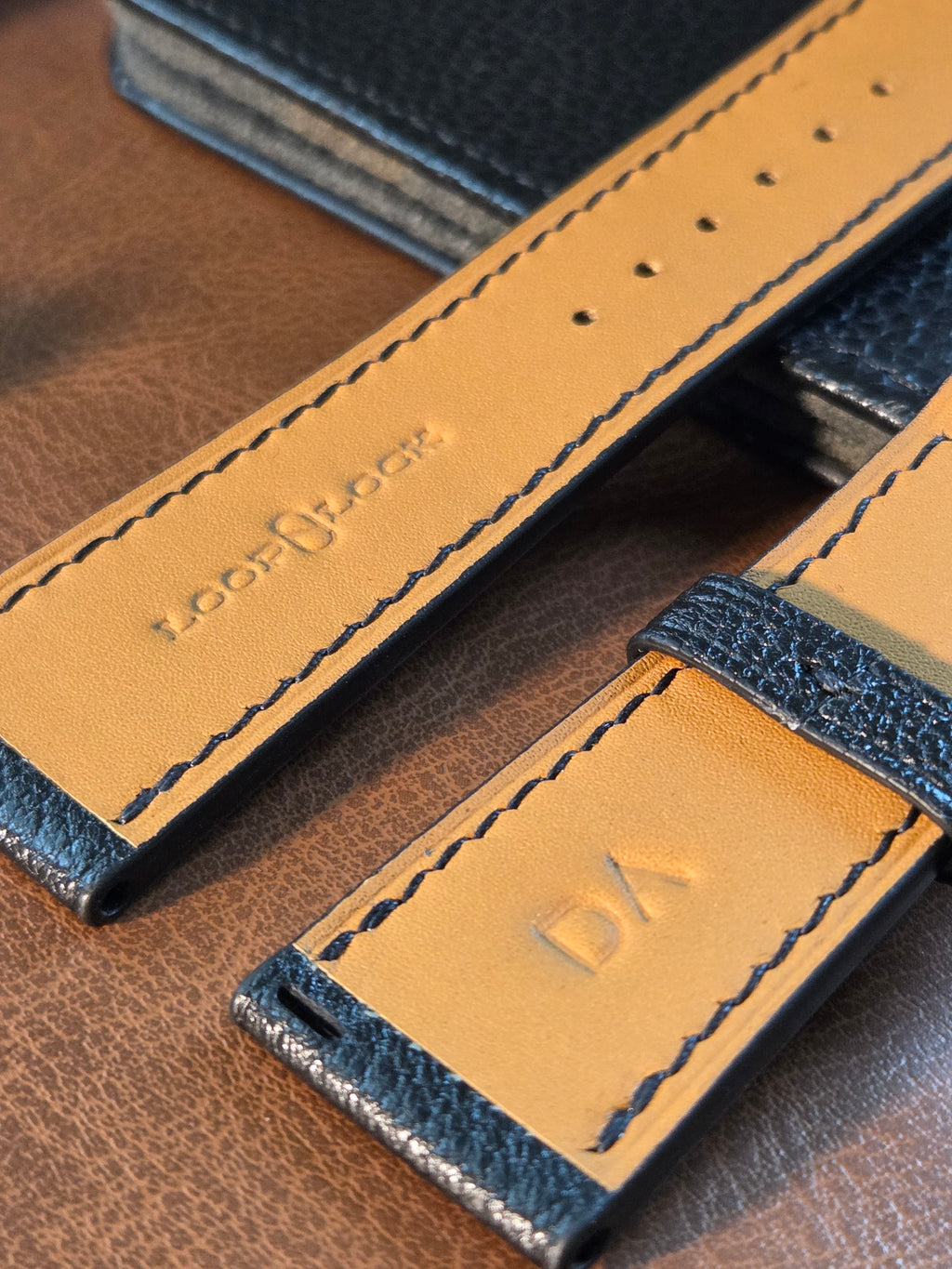 Initial Embossed Custom  Strap