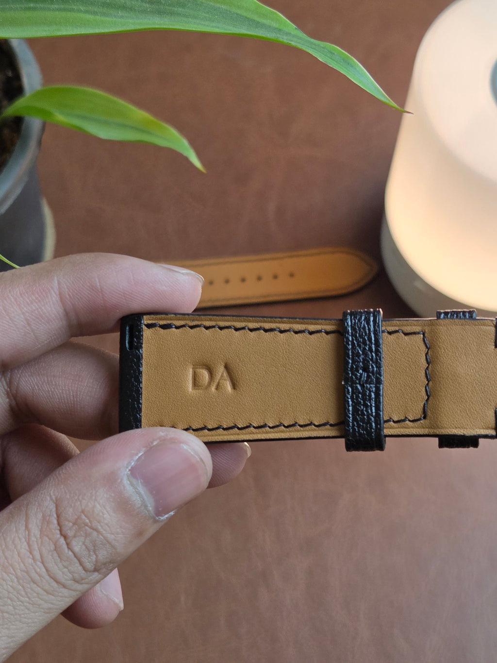 Initial Embossed Custom  Strap